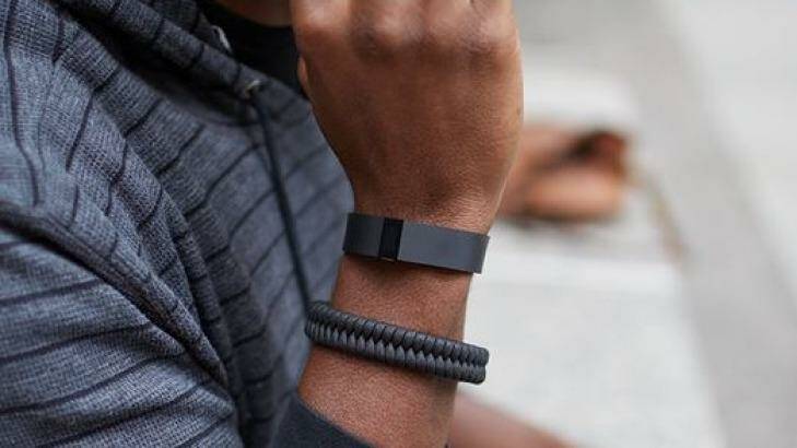 The FitBit Force, which uses sensors to track your walking and sleeping patterns. Photo: New Deal Design