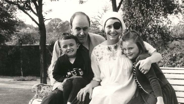 Author Roald Dahl with his wife, actress Patricia Neal, and their children, Theo and Tessa, in their garden at Great Missenden in 1965.
 Photo: supplied