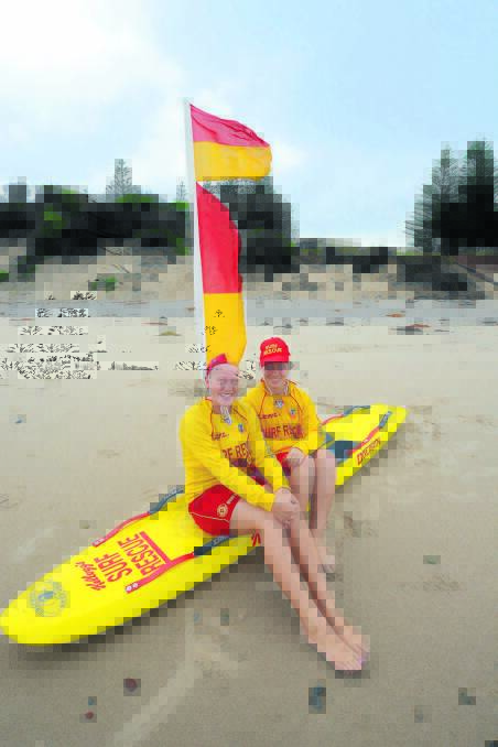 Taree Old Bar Surf Club members Keely Muscio and Courtney Longa on patrol last season.