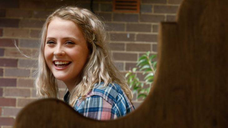 "It made me feel very alone": 18-year-old singer Lucy Neville is one of many Australians to have suffered from anxiety. Photo: Peter Rae