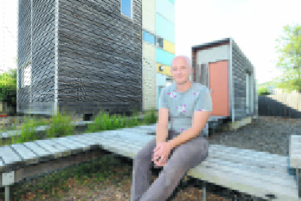 Pictured: Dylan Wood designed the Albert Street towers as homes that are "compact but didn't feel it".