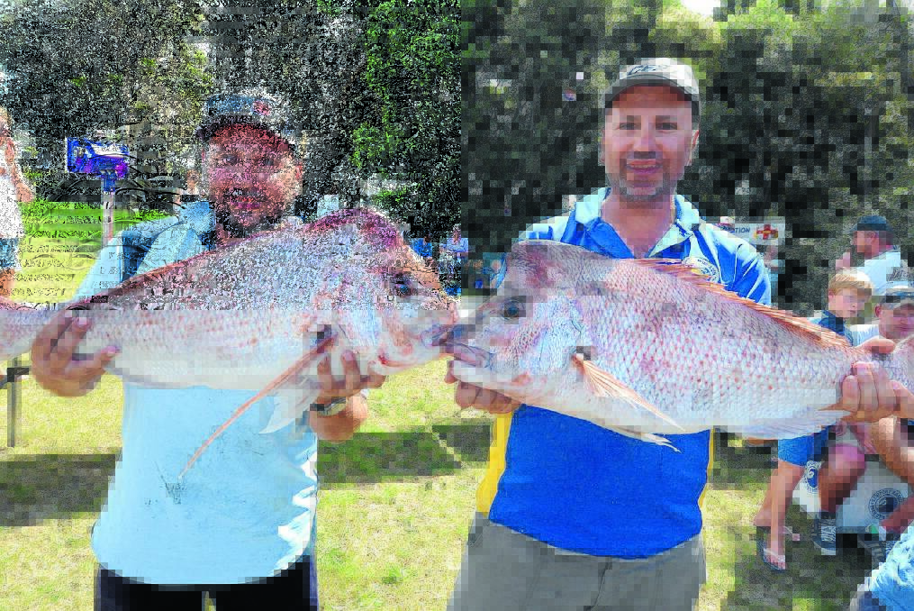 Carlo Dicello and Robby Trad enjoyed the big snapper that were on offer.