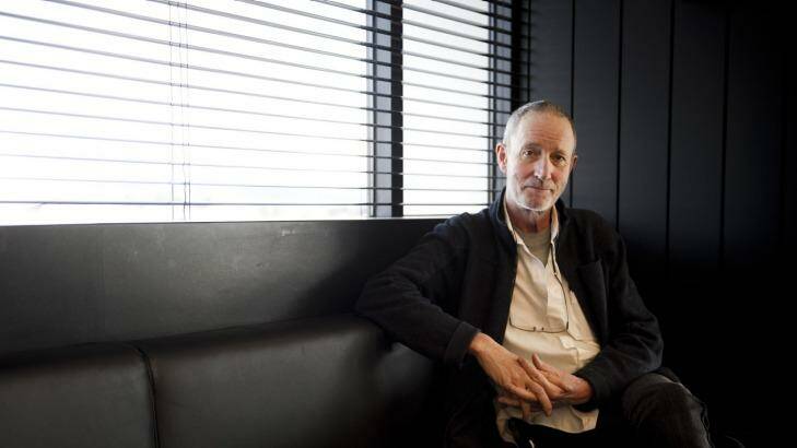 Rolf De Heer at the Burbury Terrace cafe in Canberra in June last year. Photo:  Jay Cronan