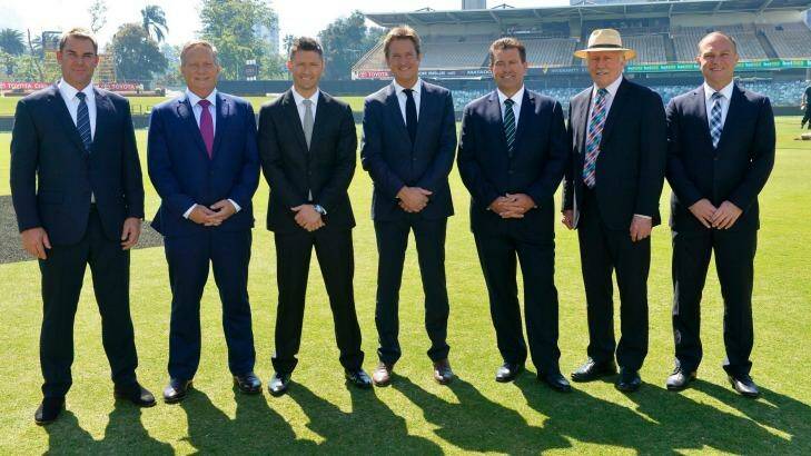 Nine Network cricket commentary team at the WACA. Photo: Alf Sorbello