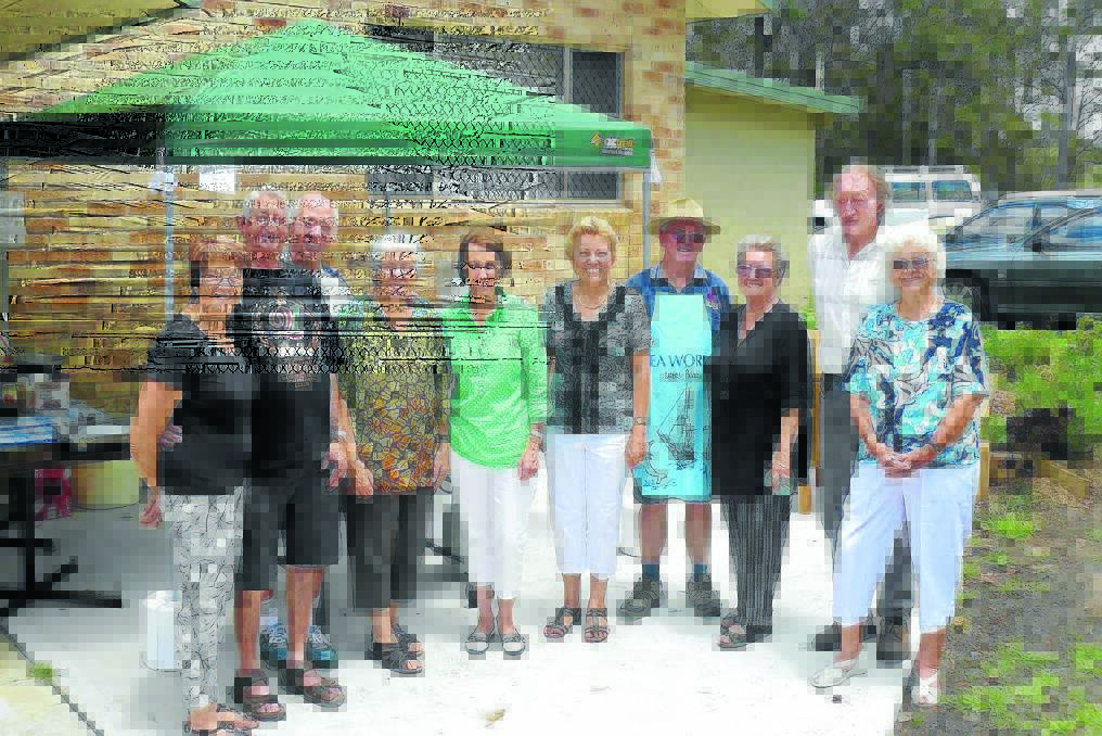 Lansdowne hall supporters Rhonda and Neville Hardes, Neville and Gai Mayers, member for Port Macquarie Leslie Williams, Jennie Cameron (grant writer), Ron Sawyer, Margaret Haddon, Ray Morrison and Val Evenden.
