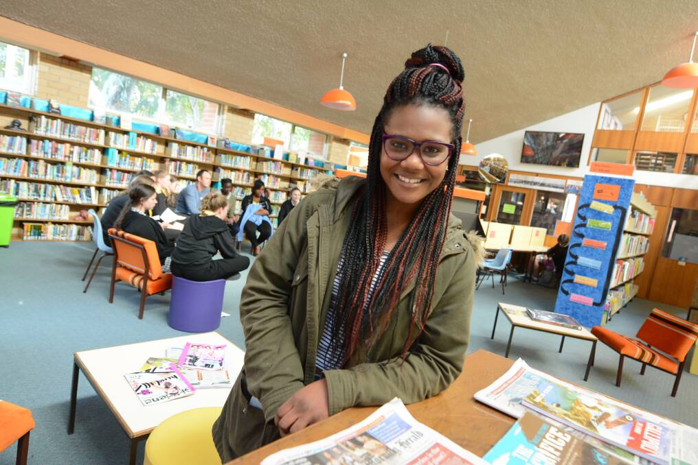 Mariame Diallo of Jesmond Seniors was one of these students that visited Taree High School, to break down barriers between regional students and refugees from other countries.