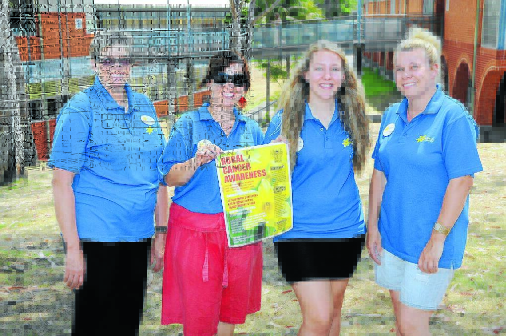 Cancer Council's Robyn Murphy with Leanne Davy, Kirstyn Oxenbridge and Christie Galvin.