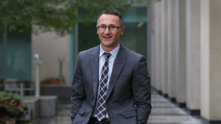 Greens Leader Senator Richard Di Natale will on Sunday announce an ambitious plan to to boost renewable energy and close down coal-fired power stations. Photo: Andrew Meares