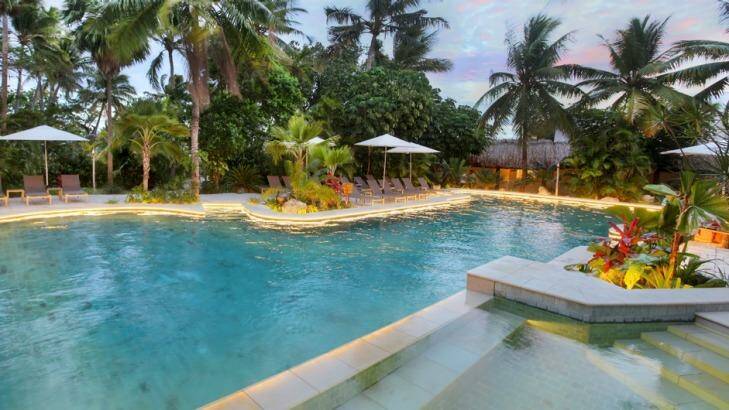 Luxurious pool at Castaway Island, Fiji. Photo: Supplied