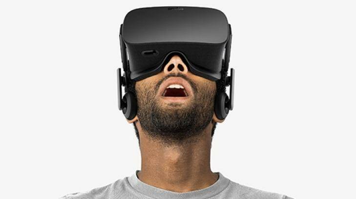 The Oculus Rift VR headset, which has headphones and a microphone built in. Photo: Oculus