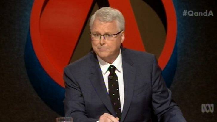 'How long can Malcolm Turnbull remain as a benign cross between Gough Whitlam and Robert Menzies?' Q&A host Tony Jones grilled Environment Minister Greg Hunt on the prime minister's approach on 2015's final episode. Photo: ABC