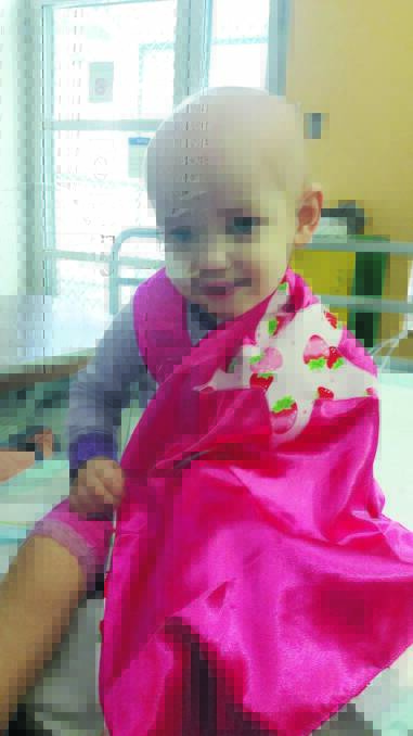 Sophie during her 10 months of treatment.