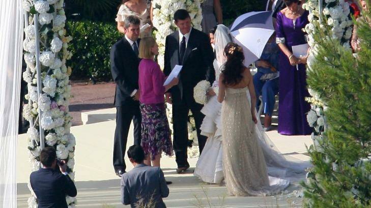 James Packer and Erica Baxter's wedding ceremony.