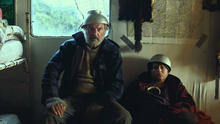 Sam Neill and Julian Dennison kept each other amused during the filming of <i>Hunt for the Wilderpeople</i>. Photo: Supplied