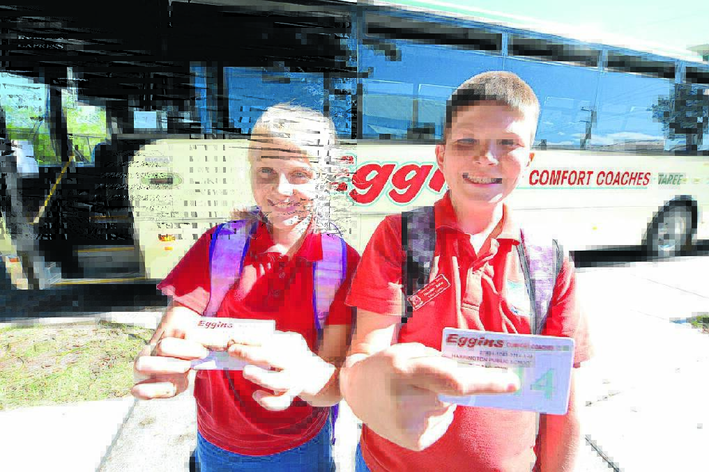 Proud new bus pass holders: Bethany McDonald and Hayden Ashe.