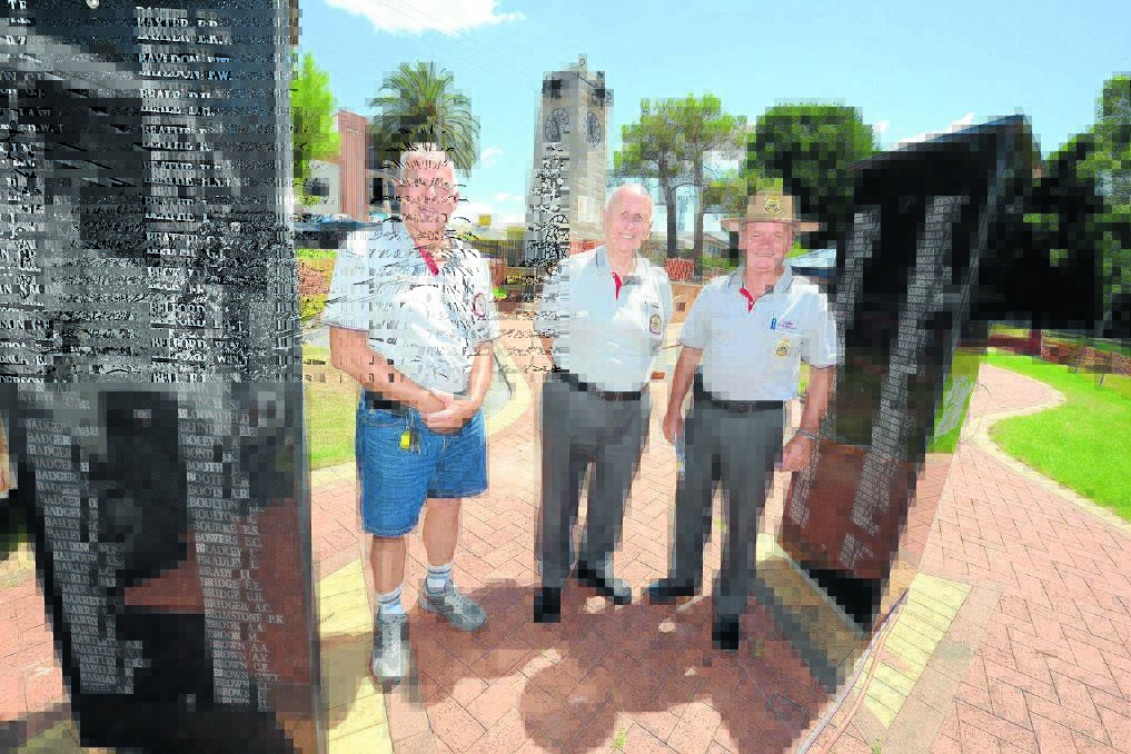 President of Taree RSL sub-branch Bob Coombes, secretary Dennis Lawrence and senior vice president Darcy Elbourne.