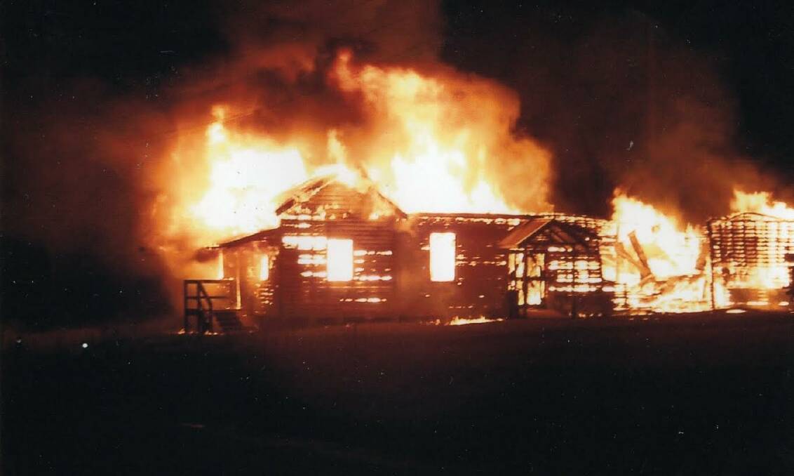 The 2005 fire at the Lansdowne Community Hall.