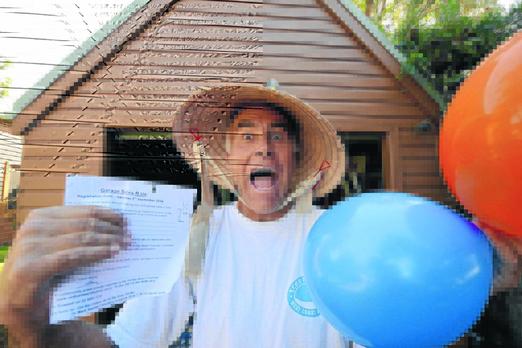 Look for the balloons: Garage Sales R Us organiser Chris Rowsell encourages residents to register before the big day.