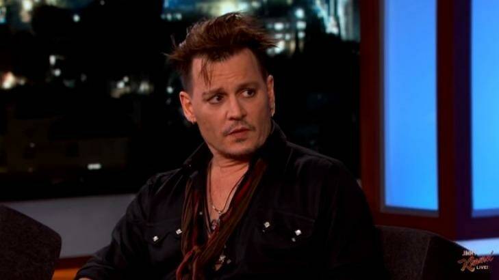 Tough times ... Johnny Depp continues to make headlines following his separation from Amber Heard and continuing war of words with Barnaby Joyce. Photo: Screenshot, Jimmy Kimmel Live!