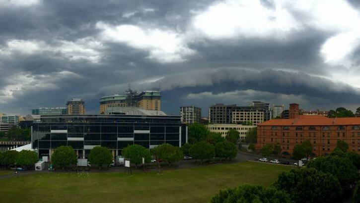 A storm approaches Sydney today. Photo: Daniel Adams