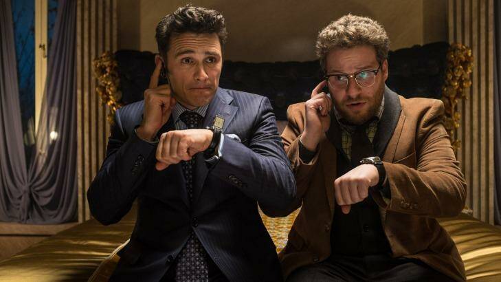 James Franco, left, and Seth Rogen in "The Interview."  Photo: Supplied