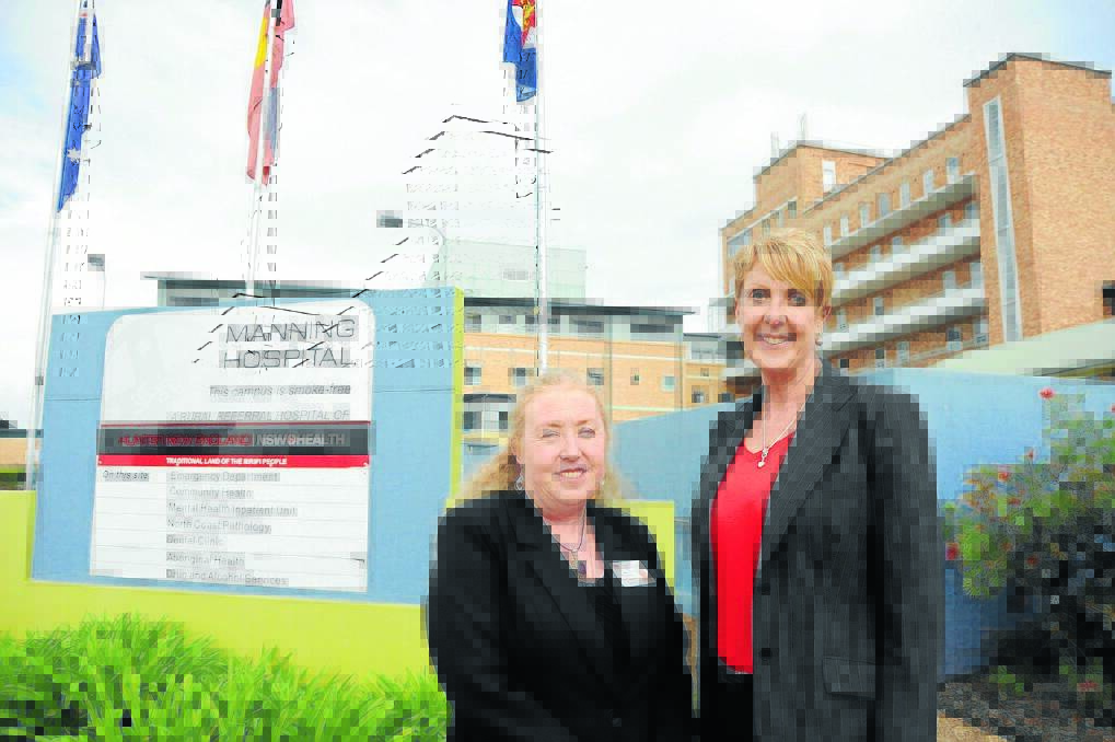 Manning Hospital's previous general managers Roz Everingham (left) and Tricia Bulic.