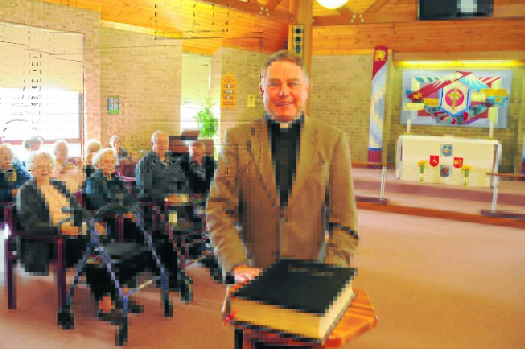 Father Keith Dean-Jones, in St Mark's chapel at Storm Village, will participate in a service to mark Storm Village's 25th anniversary at the Taree s Anglican church on Sunday.