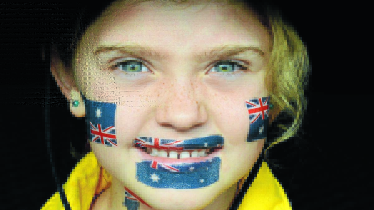 Chloe Magnussen shows off some new tattoos at the 2016 Taree Australia Day ceremony. 
Scott Calvin photo