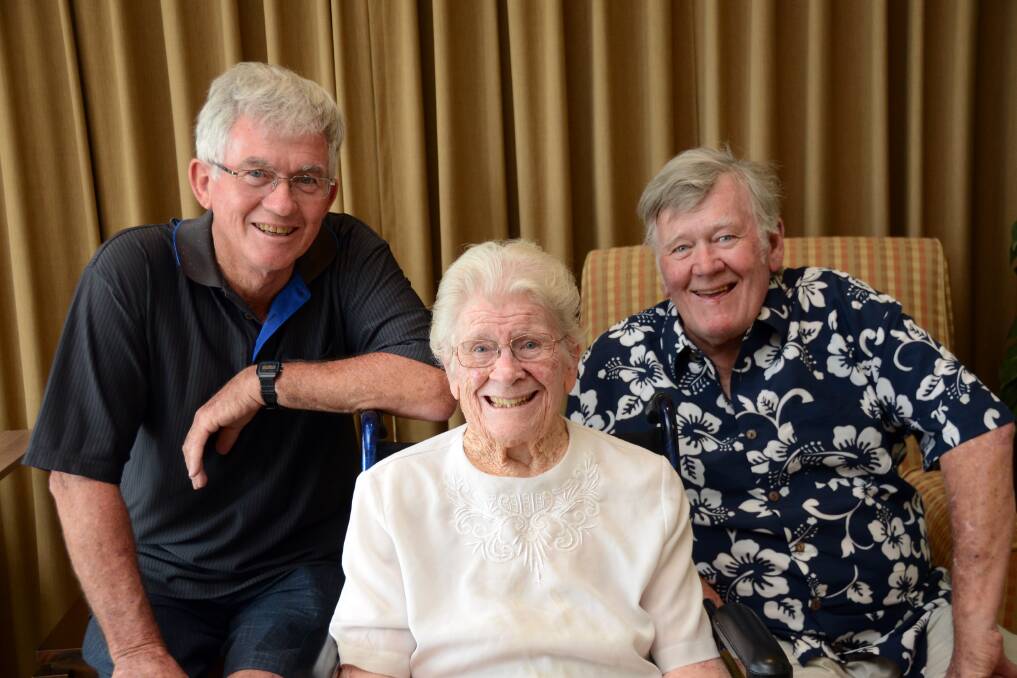 Youngest son Noel Bagnall, mother Enid Bagnall and oldest son Brian Bagnall.