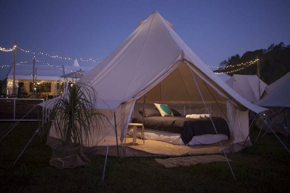 Fairground for grownups: Tents are custom-designed for the Australian environment. Photo: Supplied
