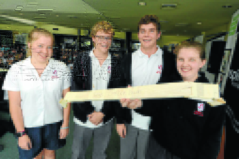 Wingham High School will now go to the next challenge in Newcastle: Miranda Brikz, Wilson Sadler, Alec Lednor and Makeelly Blanch.