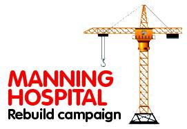 This crane will appear with every related web and print article on the 'Manning Hospital Rebuild Campaign' 