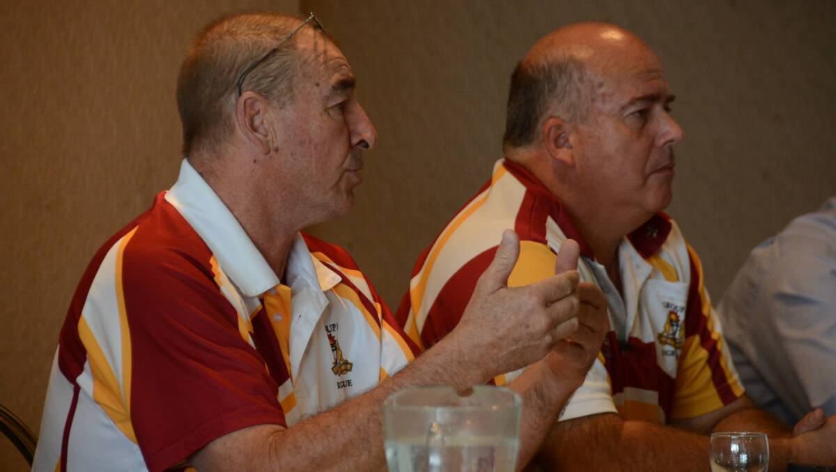 Group Three Rugby League management committee members Wayne Bridge and Warren Blissett.