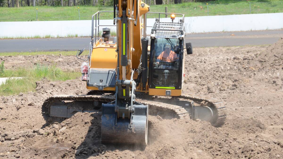 Work continues on the construction of a new hill area at the Old Bar Roadside Circuit.