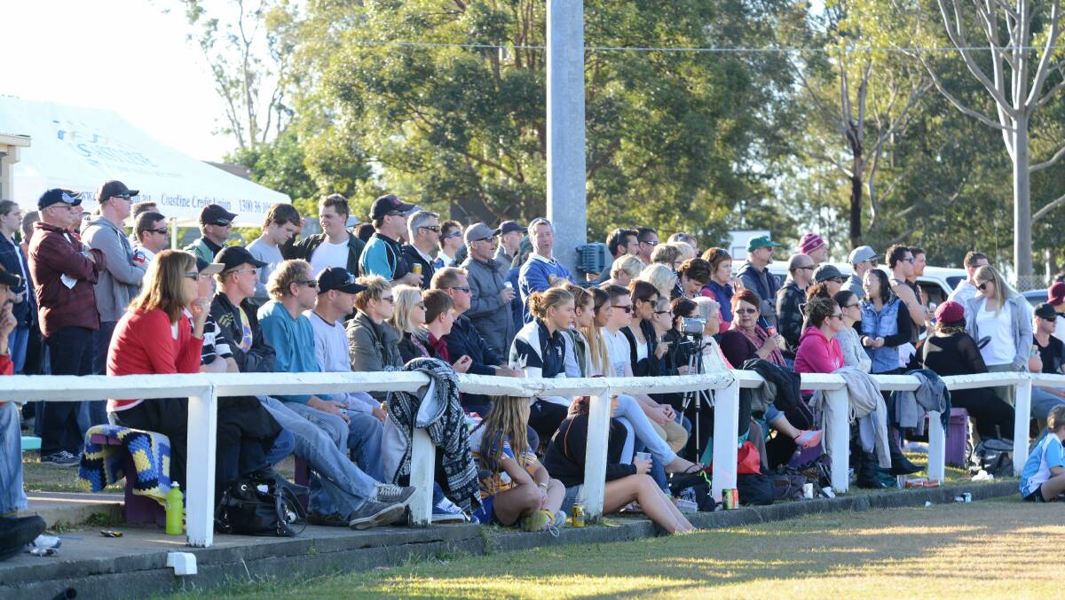 Section of the crowd at a Group Three Rugby League match at the Jack Neal Oval this year. 
