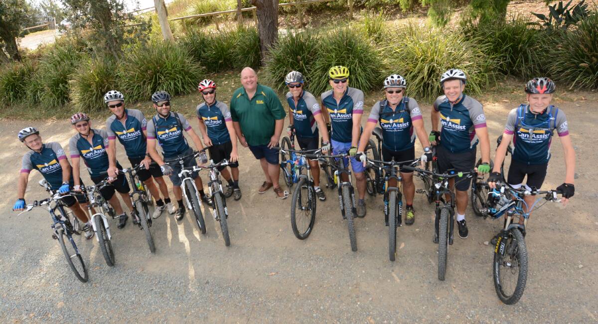 Ready to ride (from left): Graham Nix, Phil Walters, Roy Halliday, Chris Pearce, Anthony Cross, Paul Allan, Lance Gregory, Ray Walters, Sean Murray, Warren Steedman and Fletcher Pearce. Absent Chris Saad, Mal Walters, John McCallum.