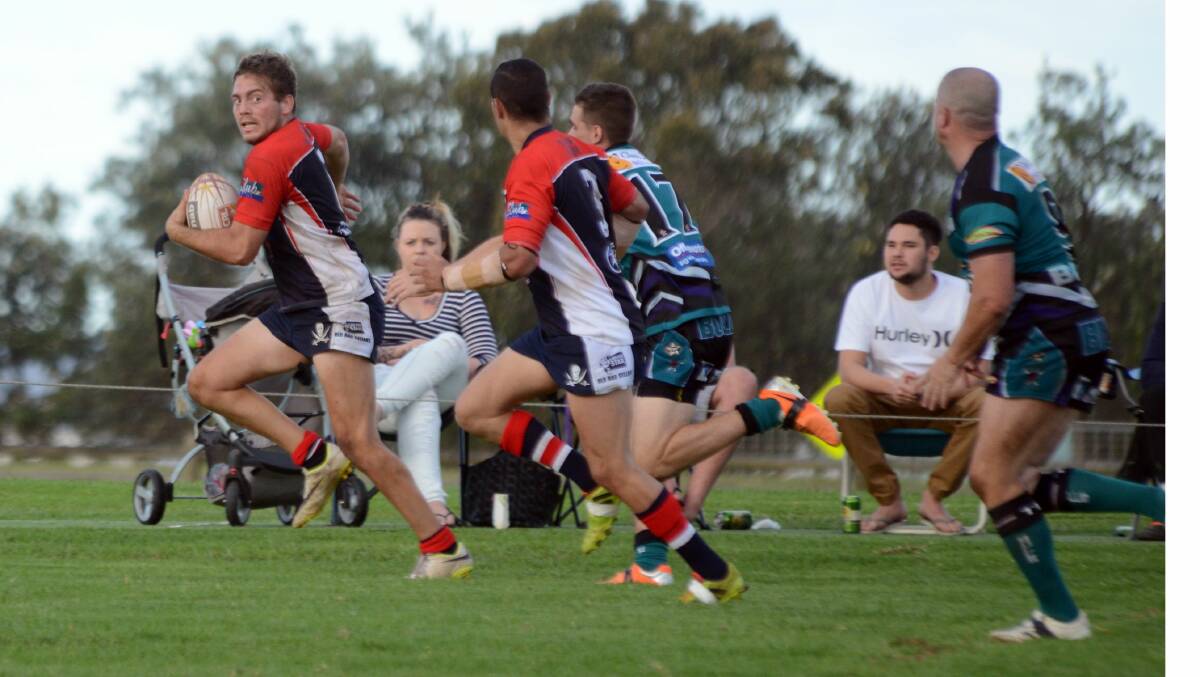 Kurt Lewis makes a break for Old Bar last season. He'll line up for Port City Breakers in 2015.
