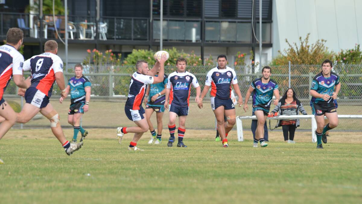 Old Bar and Taree City clash in last season's Group Three Rugby League competition. The teams meet in the opening round of the XX Trophies pre-season at Tuncurry on Sunday.