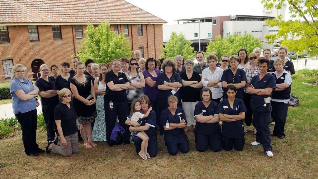 Bathurst Base Hospital nurses will strike today over proposed bed closures. Photo PHILL MURRAY.