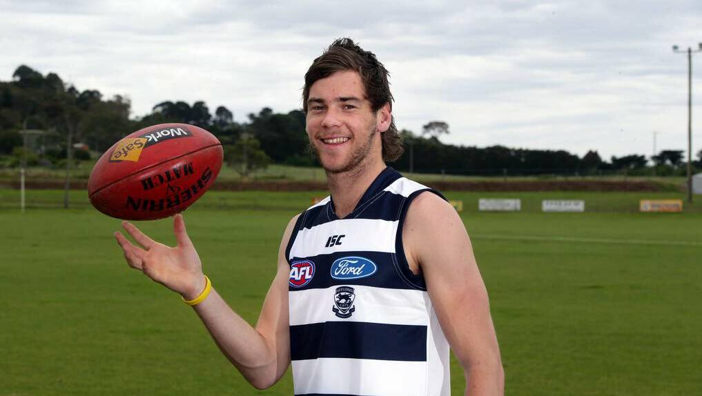 Noorat footballer Nick Bourke was drafted to Geelong Football Club in the Rookie Draft. Picture DAMIAN WHITE