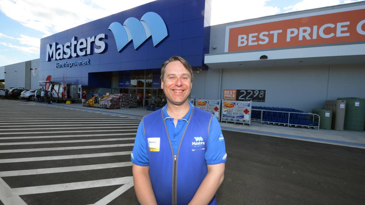 Masters' Taree store manager Michael Kuchel is all smiles following the opening of the store this week.