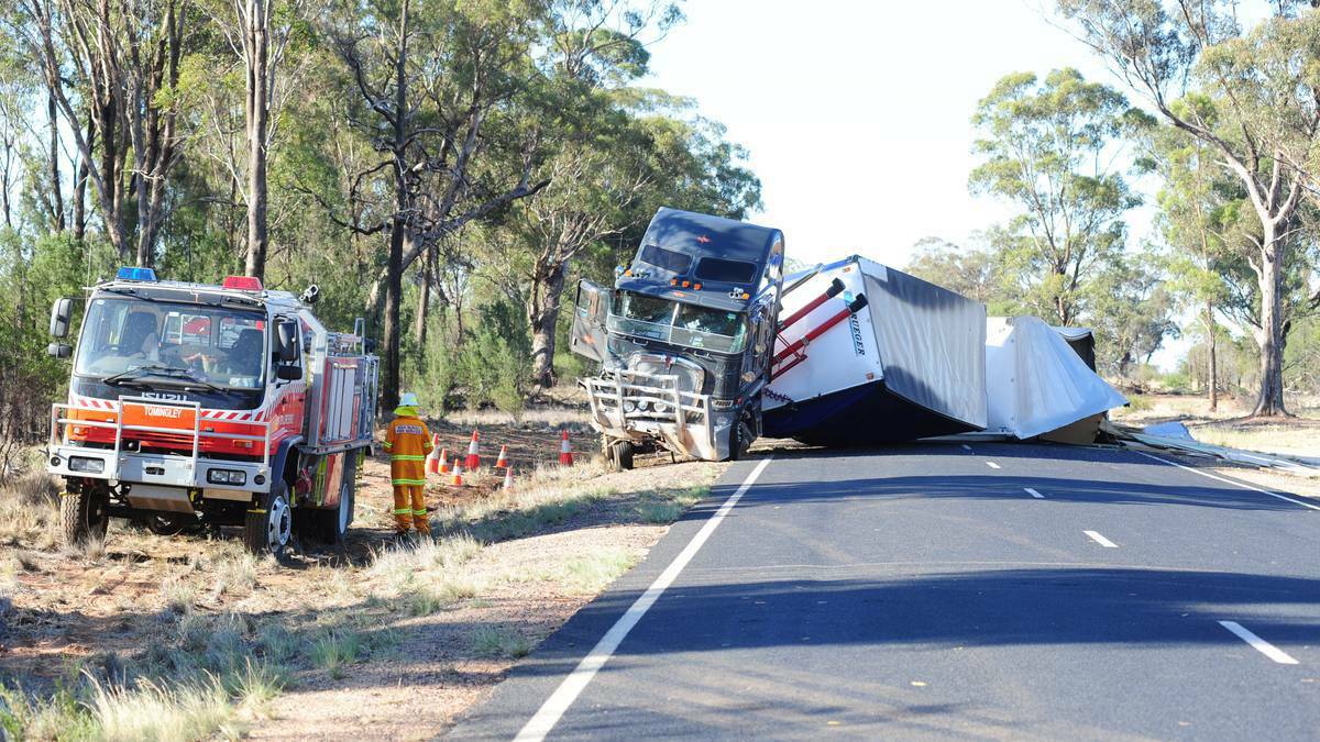 DAILY LIBERAL (Dubbo) - A woman was killed after a car and truck collided on Wednesday afternoon near Narromine. Photo: LOUISE DONGES