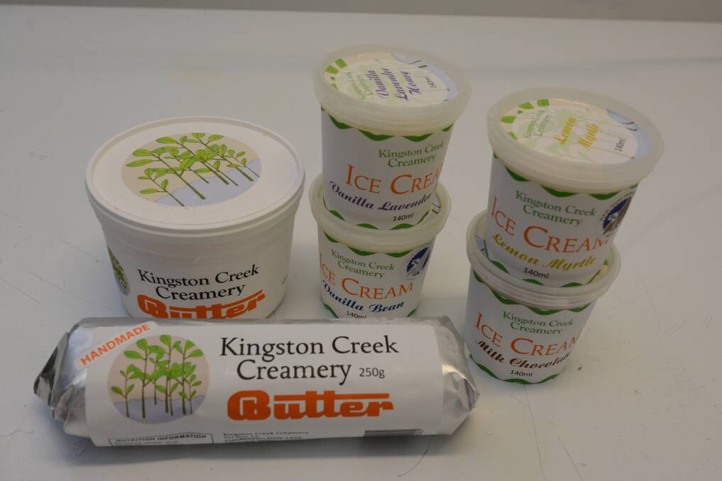 A collection of Kingston Creek Creamery products. 