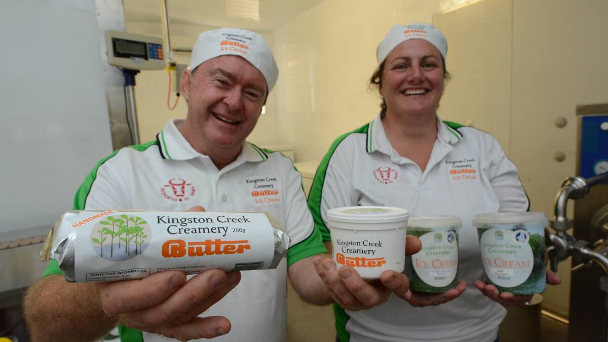 Michael and Jo Barlin of Kingston Creek Creamery inside their Cundletown based production room. 