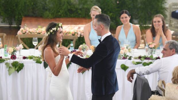 'She looked beautiful': Anthony remembers his response to seeing Nadia for the first time at the altar.

