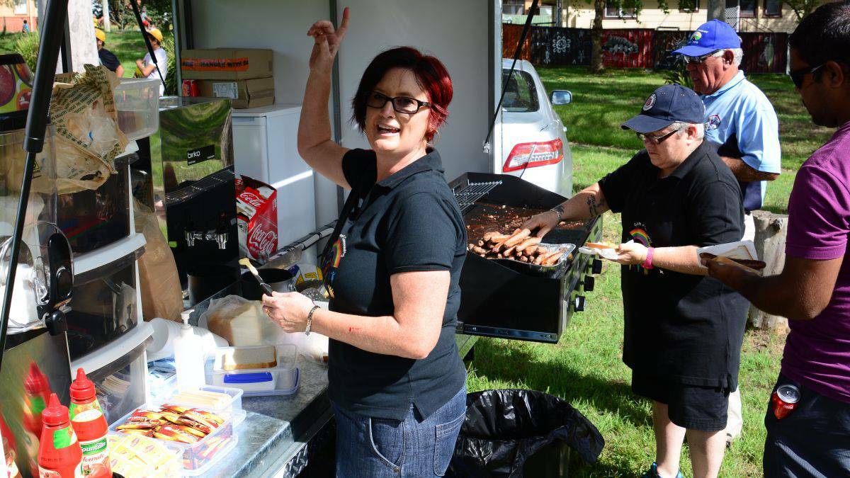 Salvation Army Captain Karen Keddie and police Aboriginal community liaison officer Greg Brown put the new mobile kitchen to good use in West Kempsey. Pic: Macleay Argus