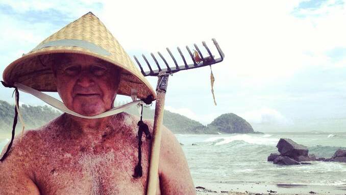 Peter Thompson on Shelly Beach. Pic: Port Macquarie News