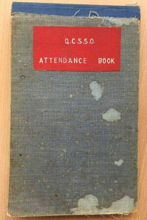 The original attendance book of the Queensland Council of State School Organisations. Photo: Supplied