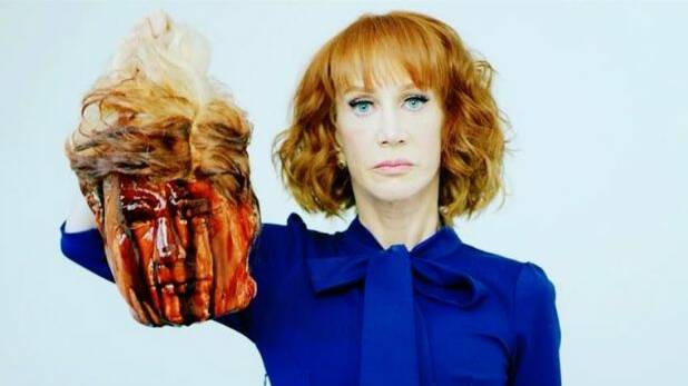 Kathy Griffin was fired from CNN following her controversial Trump severed head stunt. Photo: Twitter
