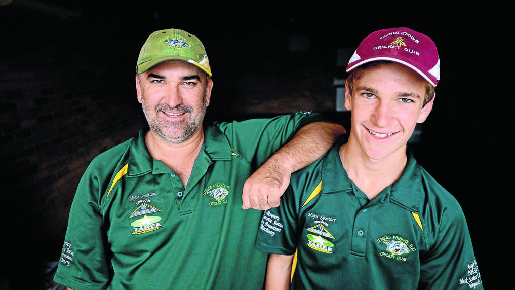 All in the family, David and Tom Burley will be hoping to win a Manning cricket first grade premiership with United this weekend. Pic: MANNING RIVER TIMES